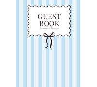 Guest Book: Blue Stripes Hardcover with Photo Space: Premium 8.25x11 Hardcover for Airbnb, Weddings, Vacation Rentals and Baby Showers | 120 Pages for ... Sign In Book for Visitors and Special Events