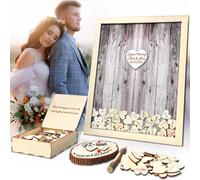 Guest Book For Wedding Alternative Pen Board Wooden Frame For Christening Birthday Party Decoration 120 Hearts