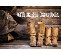 Guest Book For Wedding Western: Cowboy. Rustic. Unlined. Blank Pages. His And Hers Boots Photo Art Print.