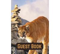 Guest Book: Great Mountain Lion Every Page (Color Edition)
