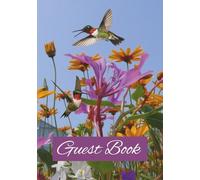 Guest Book: Hummingbird Graphics Every Page Make This An Attractive Charming Birds Welcome Book For Airbnb, Rental Property, Guest House, Vacation ... Or Beach House (Black And White Edition)