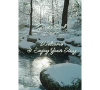 Guest Book | Snow and Pond: Visitor Guest Book | Guest Book For Vacation Rental | Guest Book Cabin | Sign In Log Book For Vacation Rentals, Airbnb, ... House, Motels & Hotels | 7"X10" | 110 pages