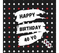 Guest book special birthday / Livre d'or spécial Anniversaire - 40 ans/40th years old - Thème poker: Memories book with white paper, Partagez vos plus ... feuilles blanches. 30 pages, souple/flexible