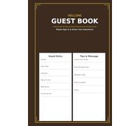 Guest Book: Vacation Rental Guest Book for Cabin Airbnb VRBO Lake House Beach House | Hardcover Visitor Sign In Book with Space for 56 Guests