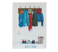 Guest Book with original artwork by Chemille: Boutique hotel/Air BnB/Summer House/Cabin original art Guest Book