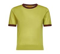 Guest In Residence - Tee en cachemire à finitions côtelées - Femme - Pulls - Vert - Taille: 42 FR