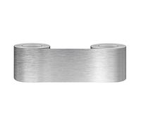Guest Ruyunlai Bordure de papier peint argent brossé Décoration murale amovible Frise Murale Autocollant Papier Peint Autocollant imperméable en PVC Plinthe Autocollant 15cm X 500cm