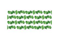 Guest Ruyunlai Bordure de papier peint Feuilles vertes 2pcs Décoration murale amovible Frise Murale Autocollant Papier Peint Autocollant imperméable en PVC Plinthe Autocollant 30x60cm