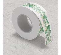 Guest Ruyunlai Bordure de papier peint Frise Murale Adhesive Bordure Papier Peint Frise Autocollante pour Cuisine,Salle de Bains,Plafond,Salon,Chambre Décoration Murale feuilles vertes 7cm X 2000cm