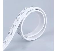 Guest Ruyunlai Bordure de papier peint Frise Murale Adhesive Bordure Papier Peint Frise Autocollante pour Cuisine,Salle de Bains,Plafond,Salon,Chambre Décoration Murale 10 - argent 2 x 500 cm