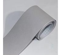 Guest Ruyunlai Bordure de papier peint gris 4 Décoration murale amovible Frise Murale Autocollant Papier Peint Autocollant imperméable en PVC Plinthe Autocollant 12x1000cm