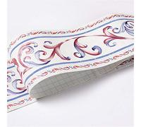 Guest Ruyunlai Bordure Frise papier peint Fleur de vigne blanche Décoration murale amovible Frise Murale Bordure de Tableau d'Affichage Découpée Autocollant imperméable en PVC Plinthe 10.6cm X 500cm