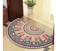 Guest Ruyunlai Paillasson Tapis D'entréE Demi Lune IntéRieur Dexterieur pour Terrasse Rond Exterieur Entree D’entree Interieur Absorbant Bordure Bleue 50x80cm