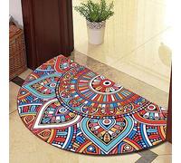 Guest Ruyunlai Paillasson Tapis D'entréE Demi Lune IntéRieur Dexterieur pour Terrasse Rond Exterieur Entree D’entree Interieur Absorbant Fleurs colorées 50x80cm
