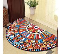 Guest Ruyunlai Paillasson Tapis D'entréE Demi Lune IntéRieur Dexterieur pour Terrasse Rond Exterieur Entree D’Entree Interieur Absorbant Cercle de Couleur 40x60cm