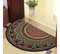 Guest Ruyunlai Tapis Absorbant Semi Circulaire Rond Moquette Tapis Entree De Sol Exterieur Deco Terrasse Paillassons Interieur pour EntréE ExtéRieur Coeur Orange 60x110cm