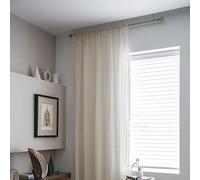 Guest Ruyunlai Vintage Style Rideau Boho Bohème Rideaux Beige Semi Transparent avec Gland Rideaux Extérieur Coton pour Décoration de Salon Chambre Rideaux Moderne Canne spartine 150x160cm