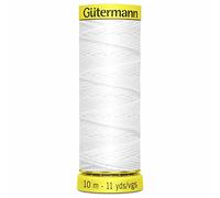 Gütermann 5019 Fil élastique n° 18, 10 m, blanc