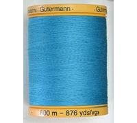 Gutermann 800 m de Fil de Coton Naturel Solide, Aqua Marine, 800M-6745
