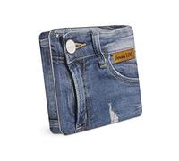 Gütermann Creativ Denim Box 12 bobines fil Jeans professionnel Denim 100 m, 5 aiguilles machine à coudre jeans Schmetz et 3 étiquettes en cuir synthétique DORTEX 799782 Multicolore