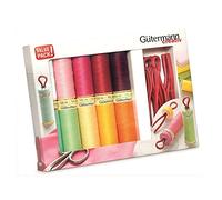 Gütermann Kit de fil à coudre Pour Tout Coudre - 10 bobines de 100 m coloris variés + 10 clips