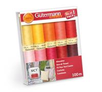Gütermann creativ Set de fil à coudre avec 10 bobines de fil Pour Tout Coudre 100 m dans différents coloris