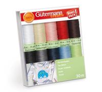Gutermann Haut Point Fil Set - 10x 30m Bobines Mélange Couleurs - Extra Fort