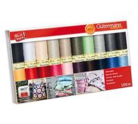 Gutermann Lot de filetage : Sew Lot de 20, 100 m coloris assortis 734006
