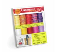 Gütermann Décoratif Point Fil Set - 10 X 70m Bobines - Mélange Couleurs