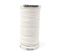 Gütermann Denim Fil à coudre en polyester 100 m par bobine, Weiß