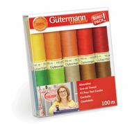 Gütermann Fil à Tout Faire Set - 10 X 100m Bobines Mélange Couleurs - 734008