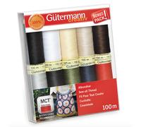 Gütermann Fil à Tout Faire Set - 10x 100m Bobines Mix Couleurs - Classique