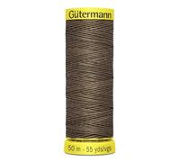 Gütermann Fil de lin 50 m | Plusieurs couleurs (marron foncé 4010)