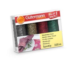 Gütermann Fil Ensemble, Polyester, Multicolore, 100m, Set de 4 Pièces
