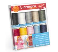 Gütermann Fil Set : Eau Répulsif : 10 X 100m : Assorti Artisanat Couture Paquet