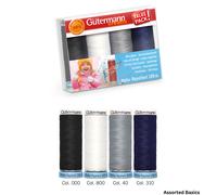 Gütermann Fil Set : Eau Répulsif : 4 X 100m : Assorti Valeur Lot Loisirs