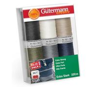 Guetermann Kit de fil à coudre avec 6 bobines fil Extra Fort 100 m dans les coloris basiques GUT_734528-1 Multicolore Taille Unique