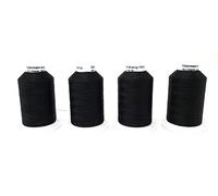Gütermann miniking Set Universal Pelote de Laine Lot de 4 Cônes de Fil Overlock Fil à Coudre Coverlock 1000 m (0000 Noir) pour Machine à Coudre overlock Machine à Coudre ou à Coudre Coverlock -