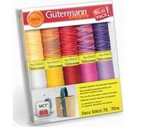 Gütermann Set de fils à coudre Deco Stitch 70, Assortiment 1 G