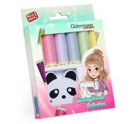 Gütermann Sewing Friends Collection - Coffret de fils à coudre avec mètre ruban motif panda - 6 bobines de 100 m