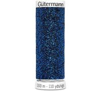 Gütermann Sparkly 9913 Fil à effet métallique (1 x 100 m) en 6 couleurs pour points décoratifs et coutures scintillants (9913 - Bleu)