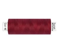Gütermann TOLDI Fil à coudre universel | 500 m | Fil pour machine à coudre | 40 couleurs (046 rouge foncé)