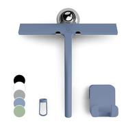 Gütewerk Raclette de Douche, raclette en Silicone pour Salle de Bain, paroi de Douche et fenêtre, Accessoires de Salle de Bain, raclette de Douche de 23 cm avec Support sans perçage