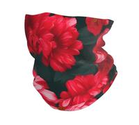 Guêtre élastique à fleurs rouges et roses, masque multifonctionnel pour le visage, léger, protection contre le vent, chapeau cache-cou