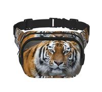 Guêtre Tigre,Sac Banane carré Double Couche, Sac de Poitrine