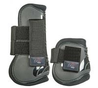 Guêtres antérieurs pour cheval avec protèges boulets HKM (x4) Noir Poney