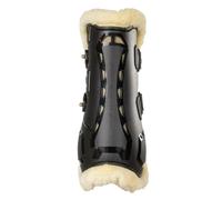 Guêtres antérieurs pour cheval Ouvertes avec fourrure Back on Track airflow Noir L