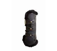 Guêtres antérieurs pour cheval Ouvertes doublure en mouton synthétique T de T Proteck Compet Noir L