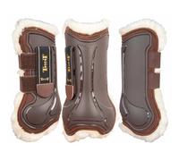 Guêtres antérieurs pour cheval Ouvertes en mouton T de T Design Marron M