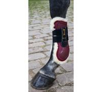 Guêtres antérieurs pour cheval Ouvertes en mouton T de T Design Rouge L